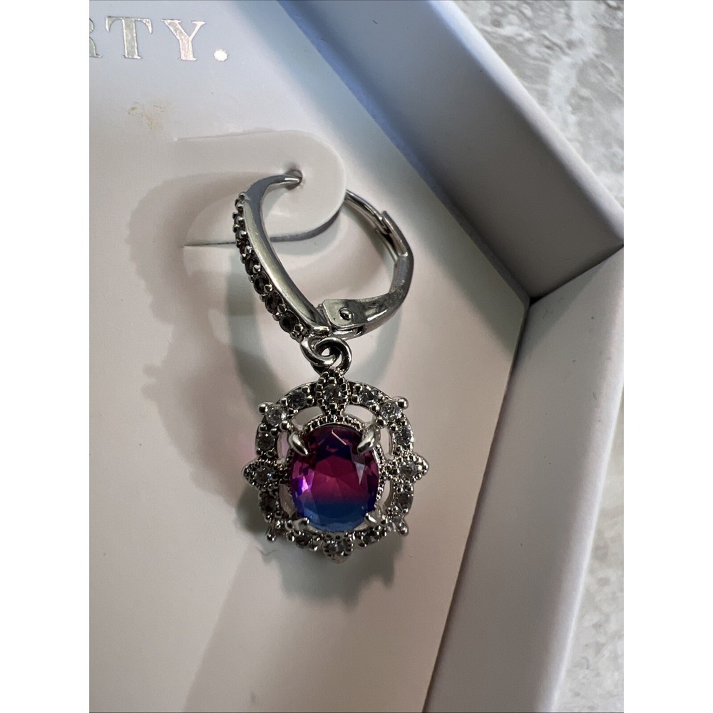 Bomb Party Dangle Earrings MultiColor Blue‎ Purple Prom Statement Jewelry - Picture 3 of 7
